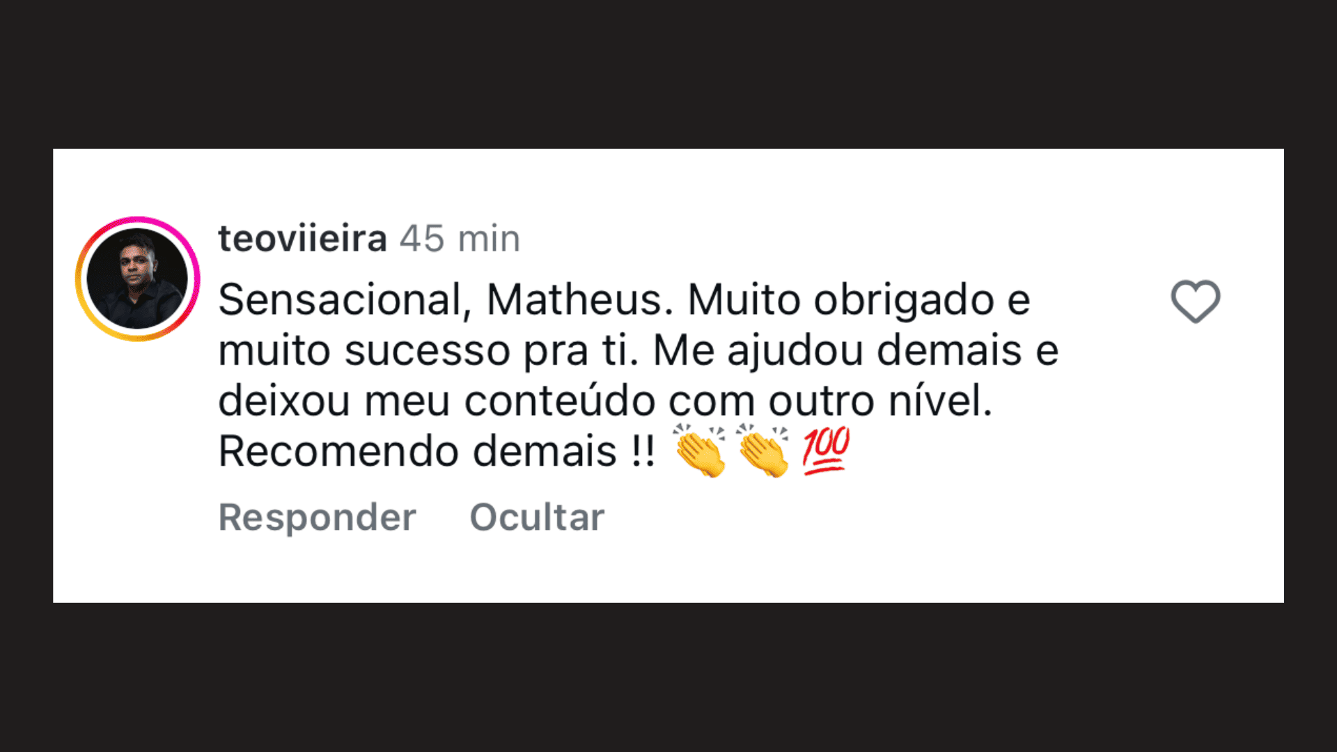 Depoimento 1 sobre o Kit