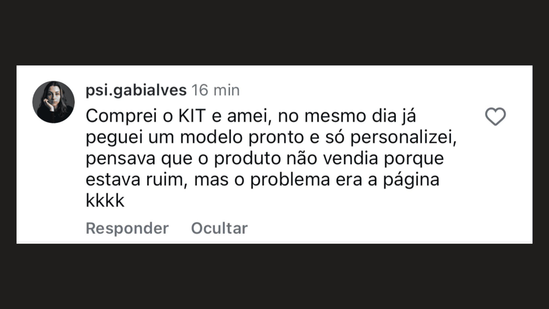Depoimento 2 sobre o Kit